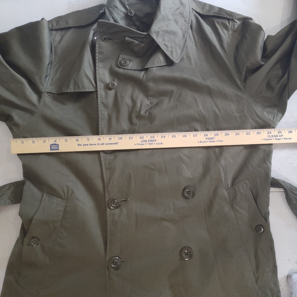1940's US Army Trenchcoat WW2, Officer's O'coat Field, 38R, Great Shape! W Belt - Picture 7 of 16